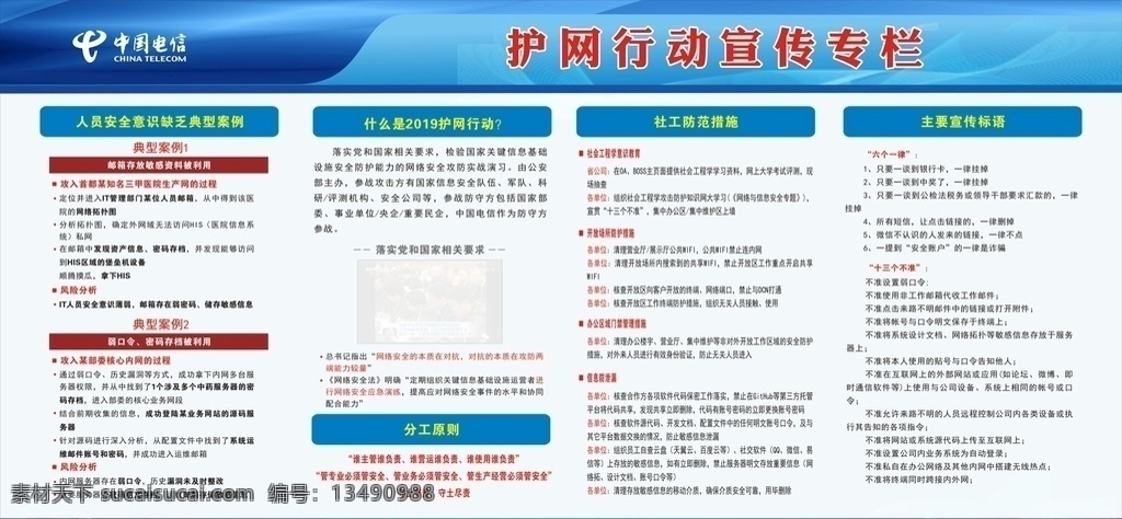 中国电信 护 网 行动 宣传栏 护网 展板