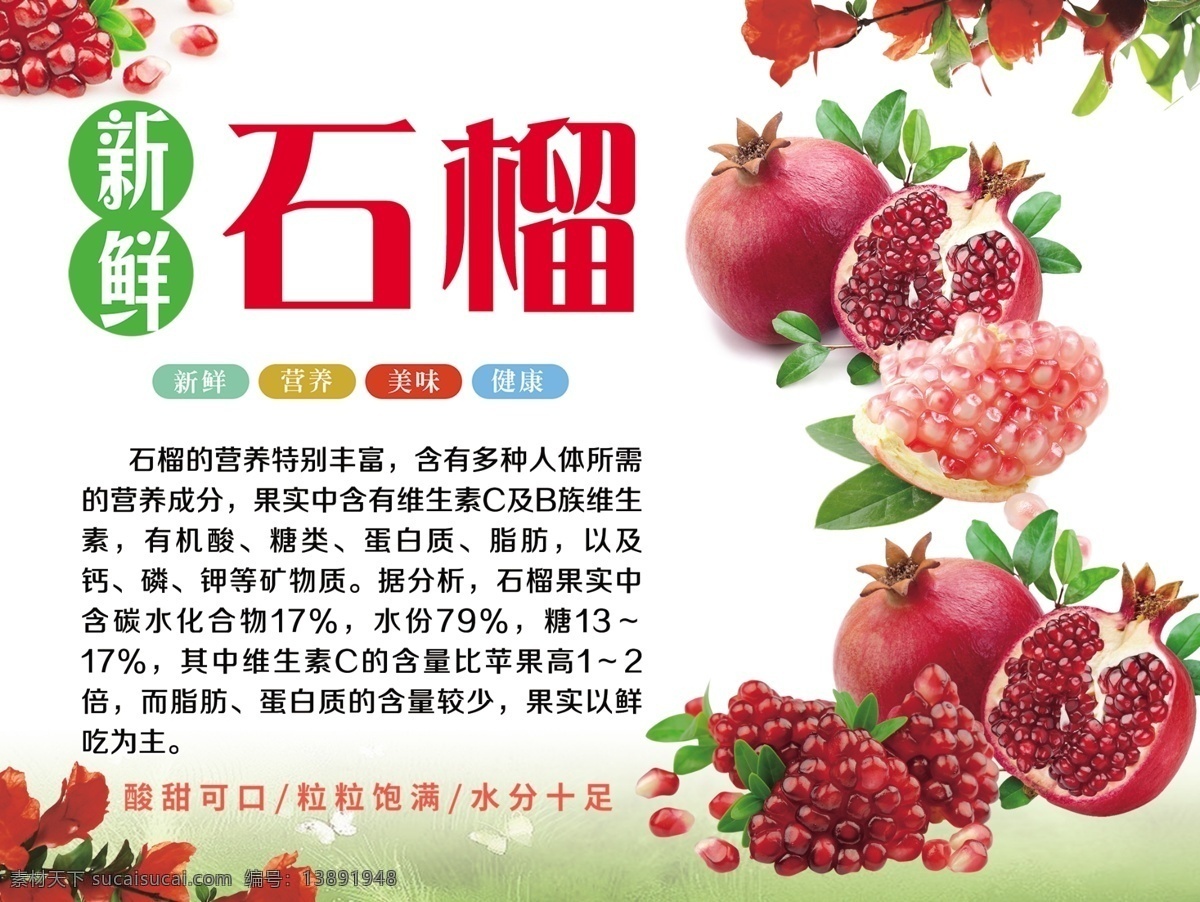 石榴介绍 石榴功效 石榴海报 石榴好处