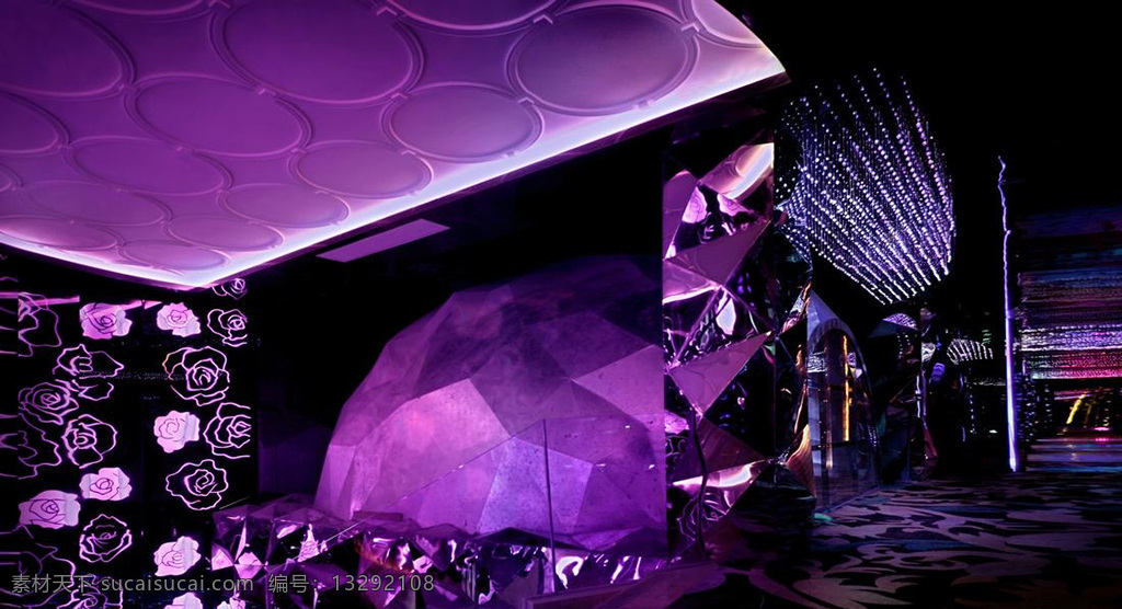 粉 紫 大气 商业空间 ktv 效果图 现代 简约 室内设计 工装效果图 jpg图片 粉紫