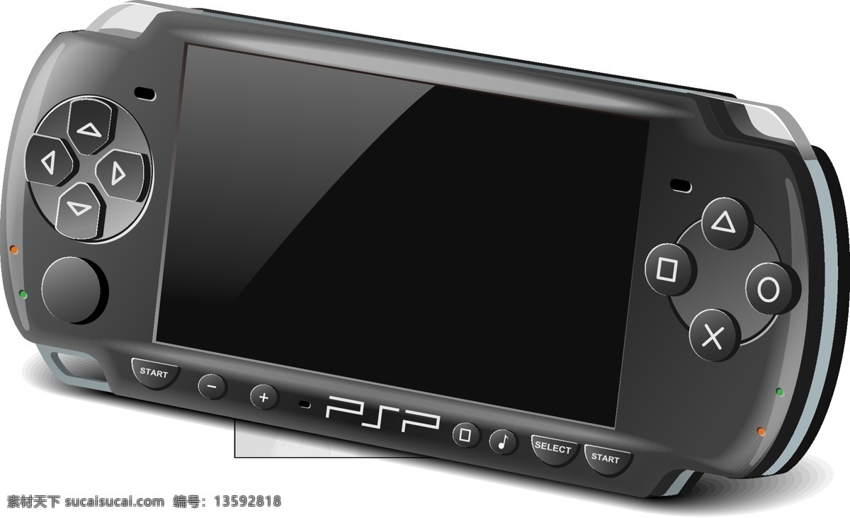 黑色 多功能 掌上 游戏机 矢量 psp 掌机