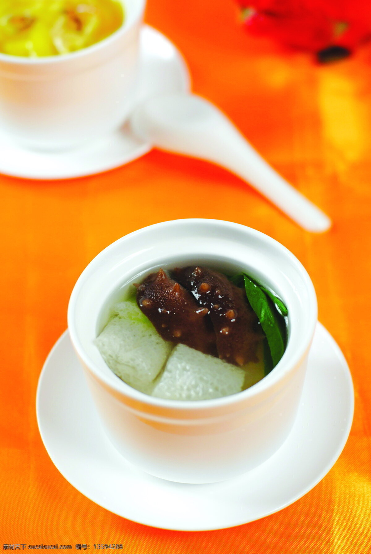 菜 胆 竹简 炖 辽 参 参汤 中华美食 中国美食 美食摄影 菜谱素材 餐饮美食