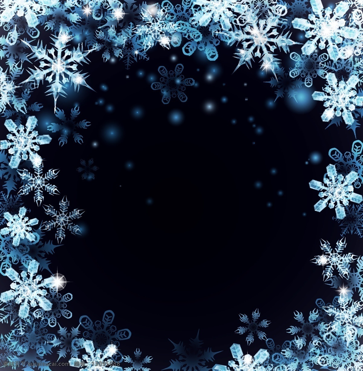 圣诞 雪 框 深蓝色 矢量 背景 广告背景 贺卡 朋友圈 森蓝色 圣诞节 圣诞雪框