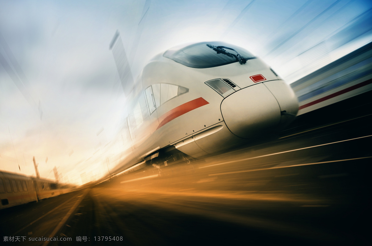 高速 行驶 列车 火车 轨道 铁轨 交通工具 汽车图片 现代科技