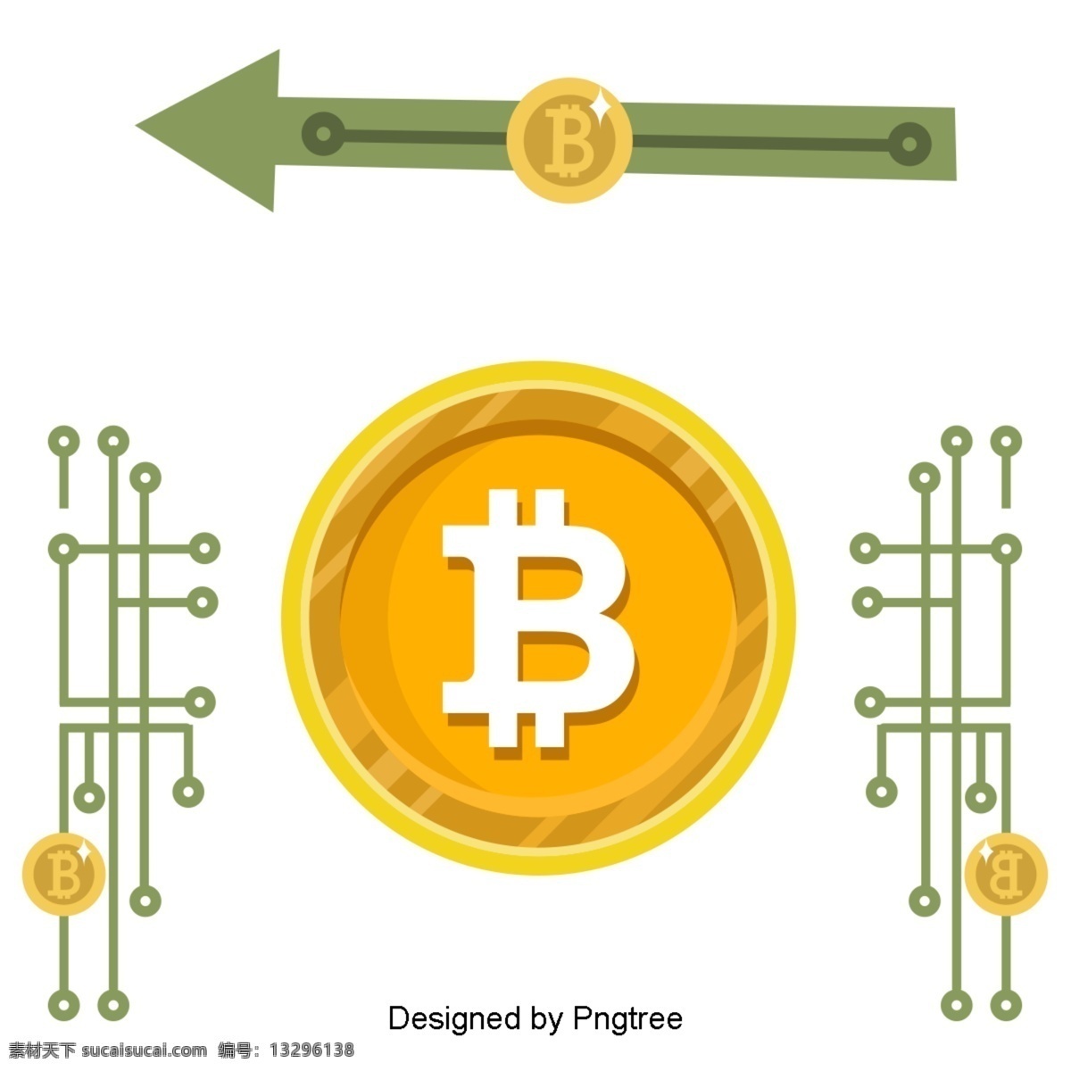 美丽 卡通 可爱 平金 金融 科技 线 美学 扁平 货币 几何 线条 箭头 金币