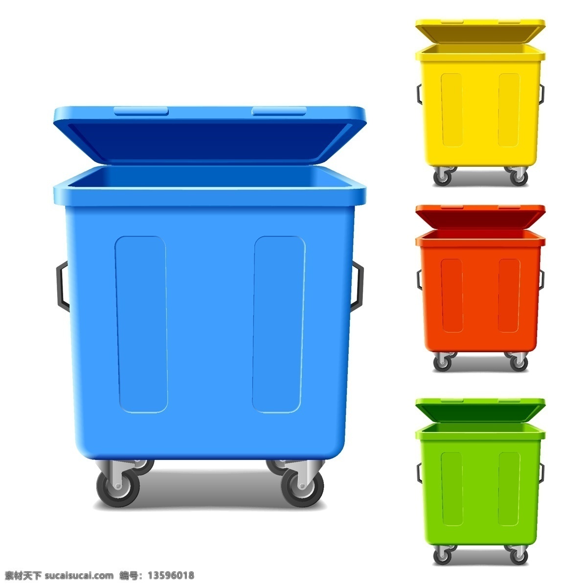 彩色 滚轮 垃圾桶 格式 矢量图 矢量 高清图片