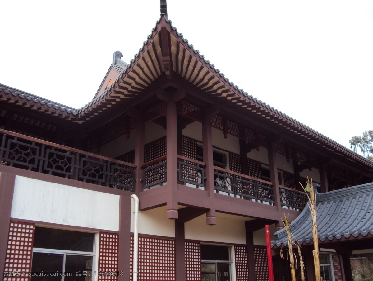 仿古建筑 屋顶 琉璃瓦 回廊 建筑摄影 建筑园林