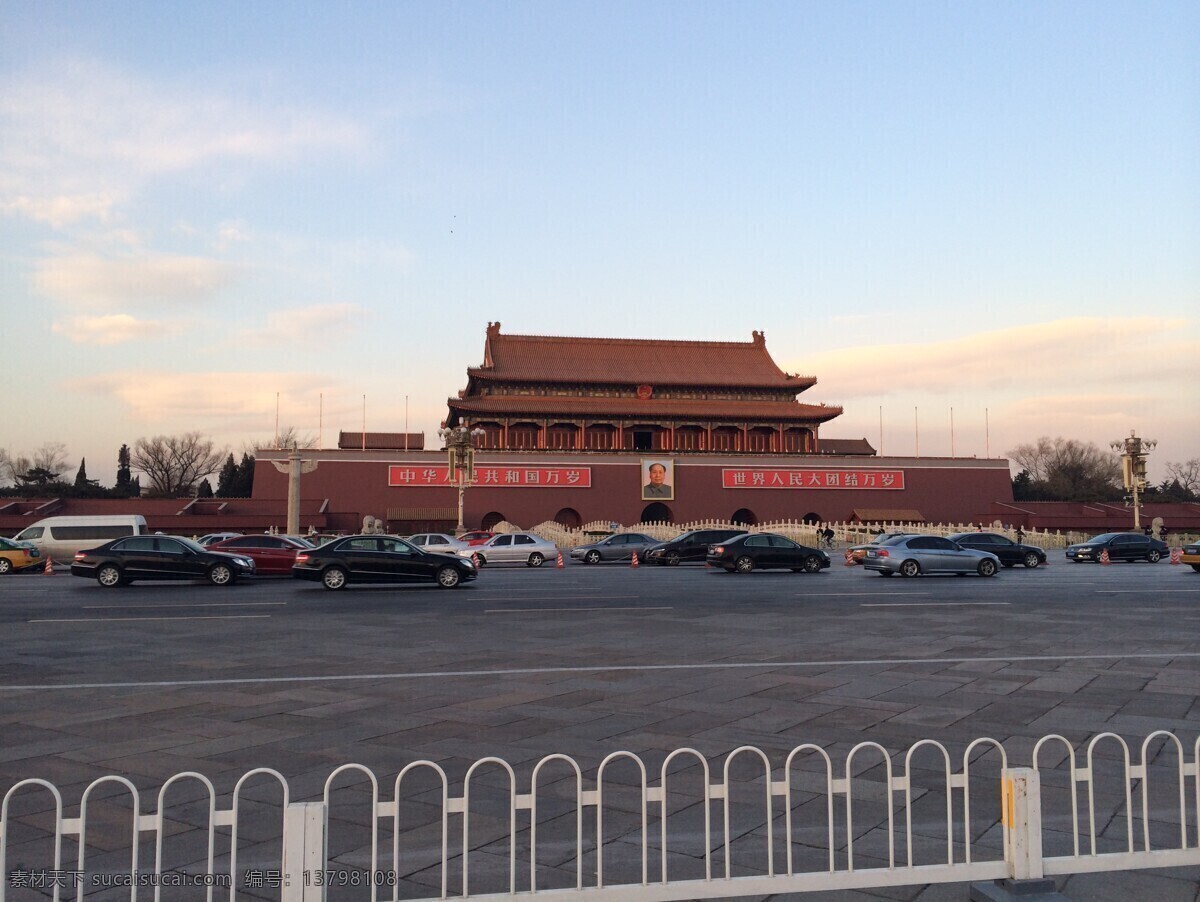 天安门 夕阳 故宫 北京 自然景观 建筑景观