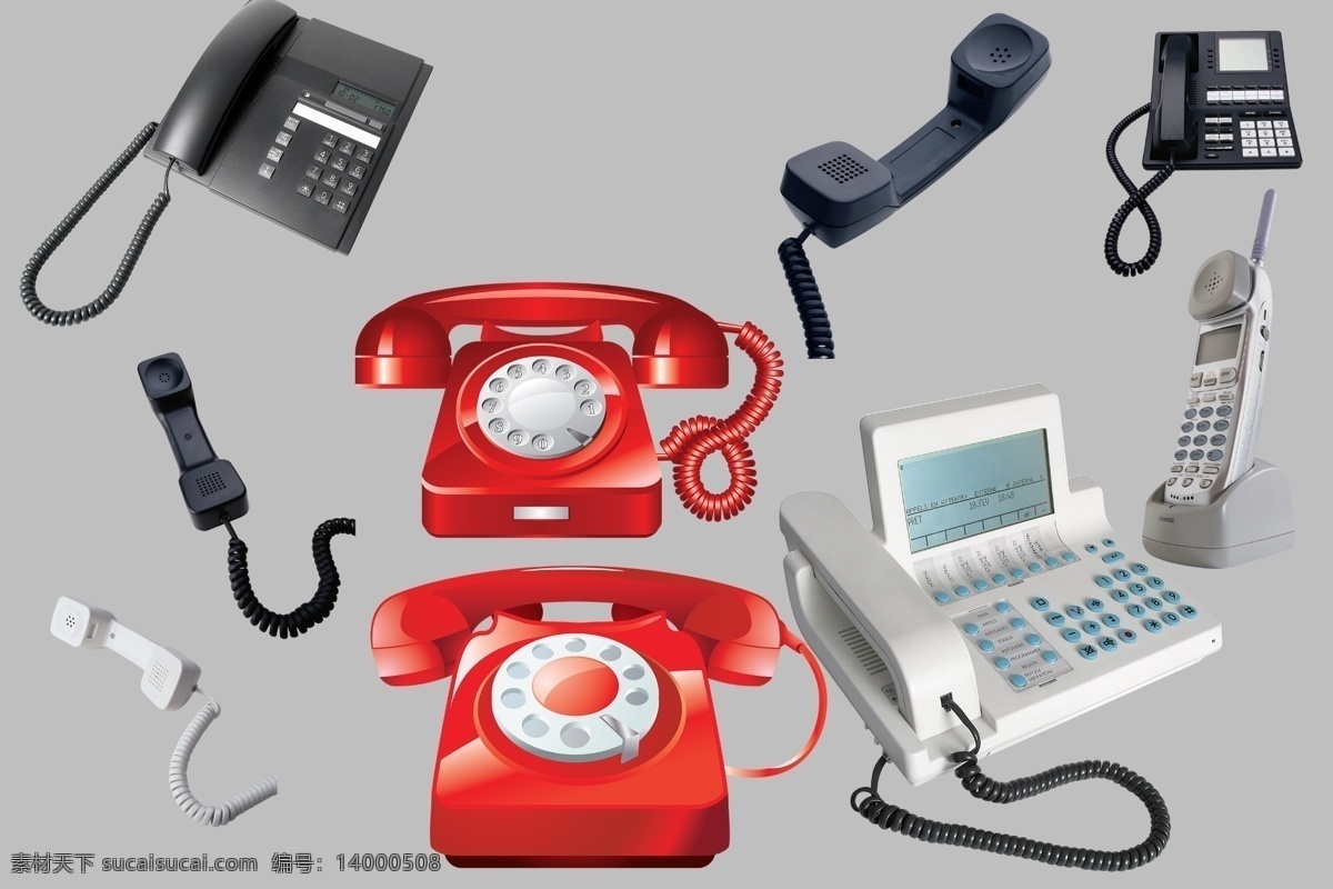 png素材 透明素材 传真 bb机 大哥大 小灵通 红色电话 座机 座机电话 黑色电话 商务电话 公司电话 复古 非 原创 透明 合 辑 分层
