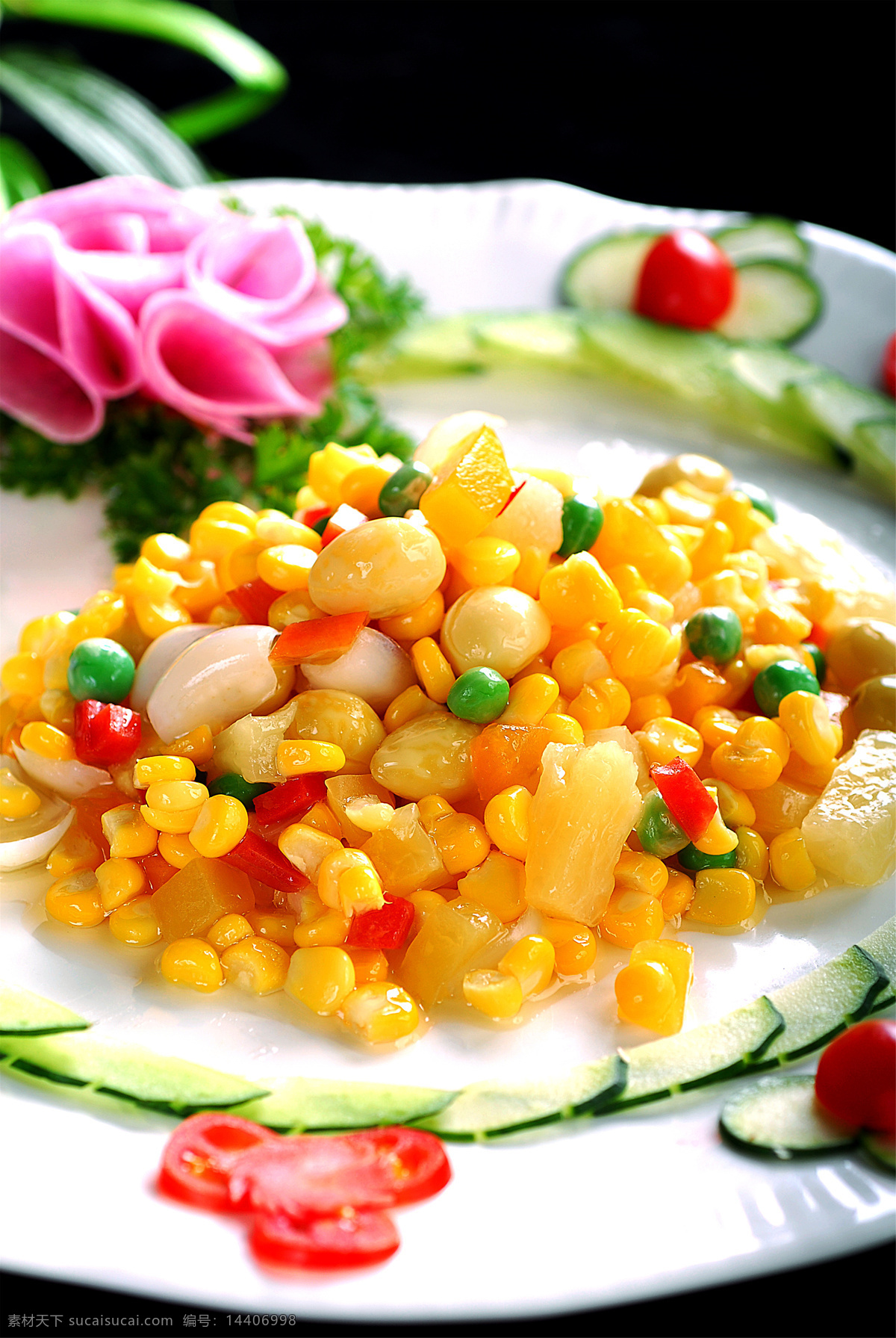 炒杂果炒玉米 美食 传统美食 餐饮美食 高清菜谱用图