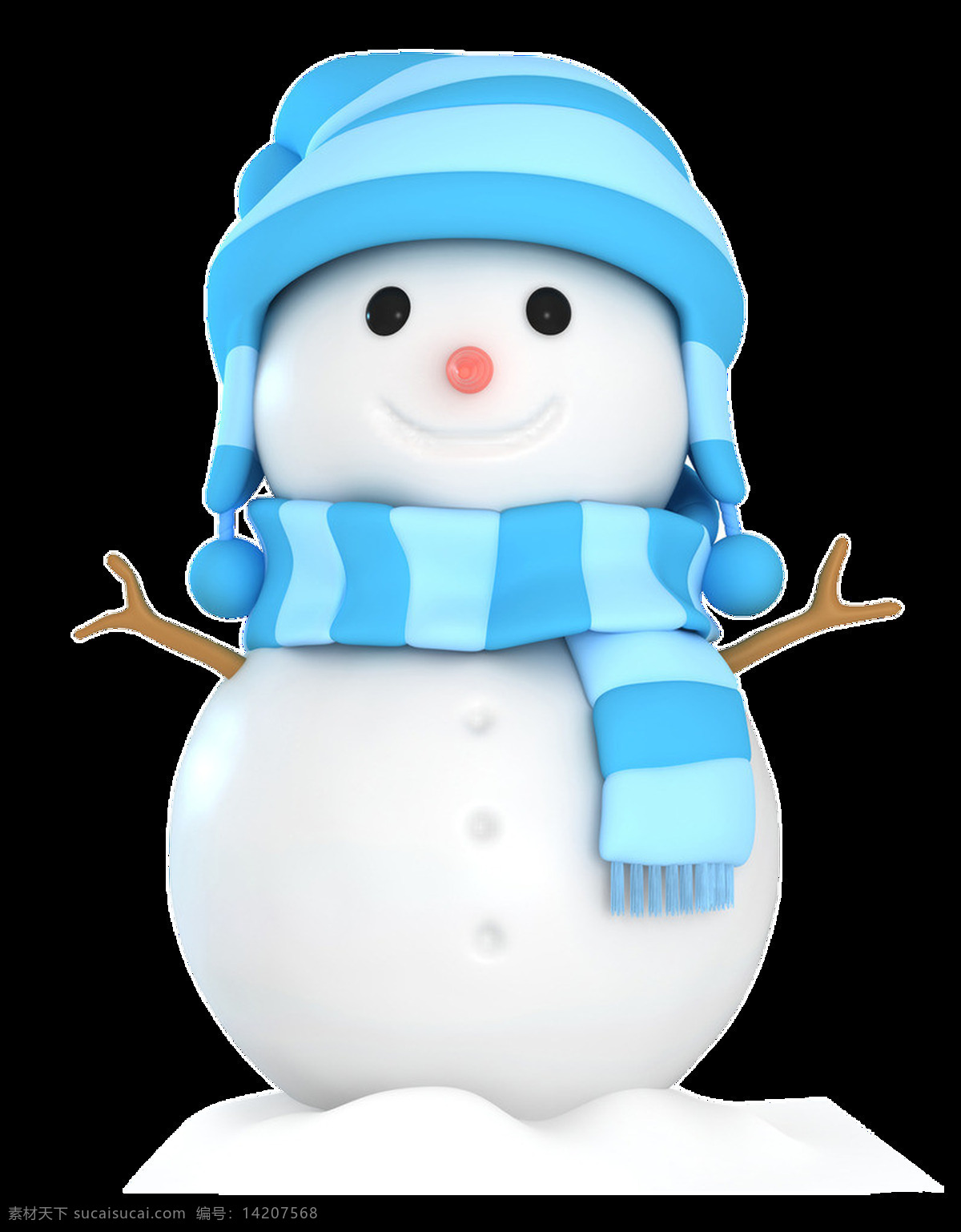 可爱 雪人 卡通 透明 萌系 冬季 抠图专用 装饰 设计素材