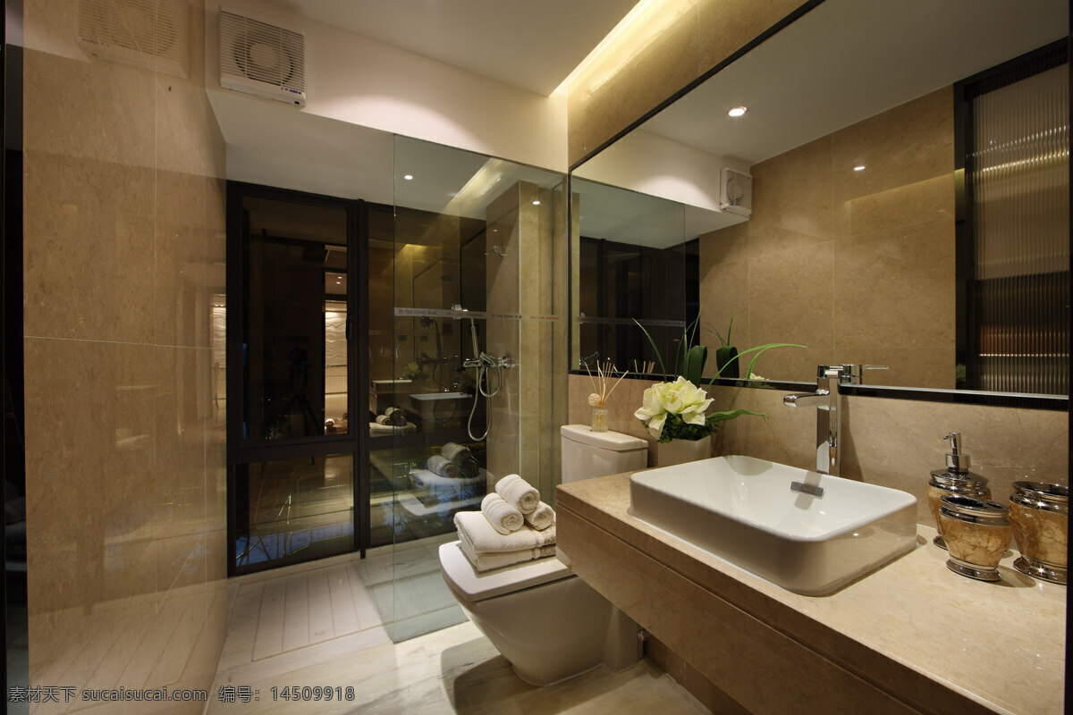 现代 时尚 浴室 浅色 瓷砖 背景 墙 室内装修 效果图 浴室装修 瓷砖地板 瓷砖洗手台