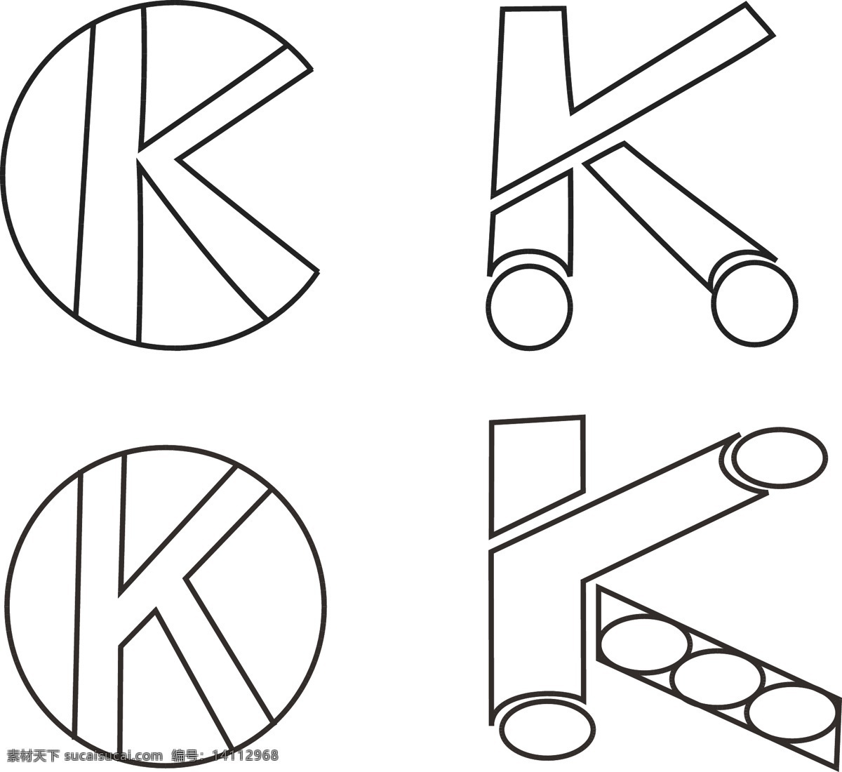 字母k 字母 k 圆圈 英文字母 标志图标 其他图标 白色