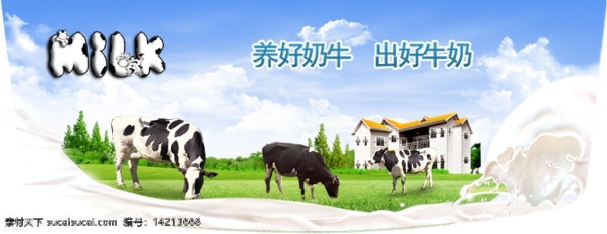 奶牛 网站首页 banner 简洁 大方 舒畅 自然 原创设计 原创网页设计