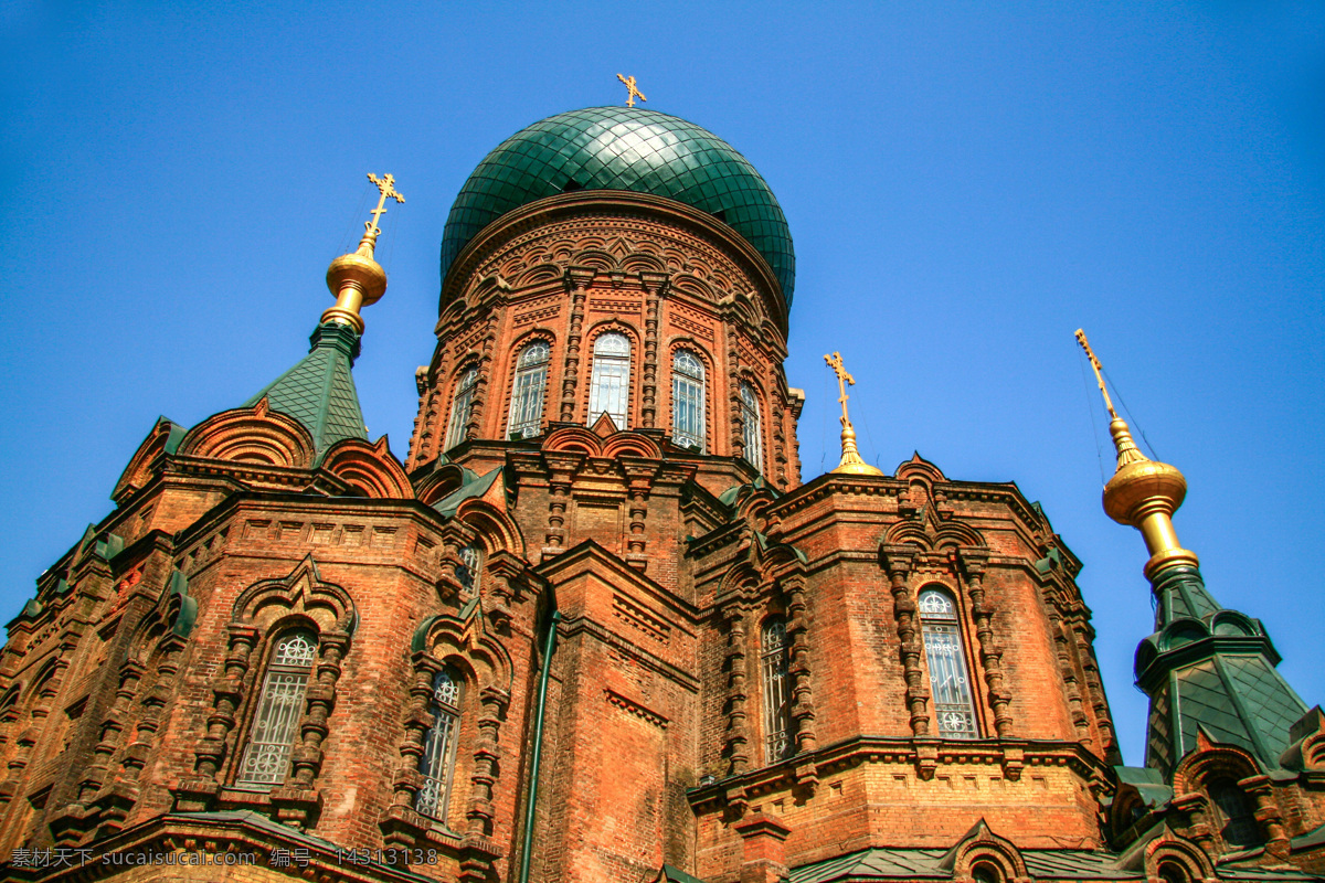 索菲亚大教堂 俄式建筑 哈尔滨 晴天 名胜古迹 建筑园林 建筑摄影