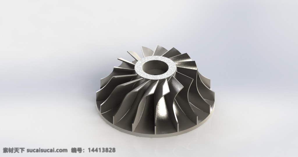 微型 燃气轮机 压缩机 轮 气 涡轮 3d模型素材 建筑模型