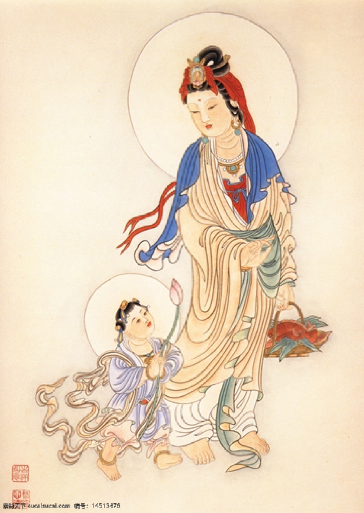 观音 三 十 二 相 菩萨 装饰 美术 工艺 祠堂人物 人物图库 职业人物