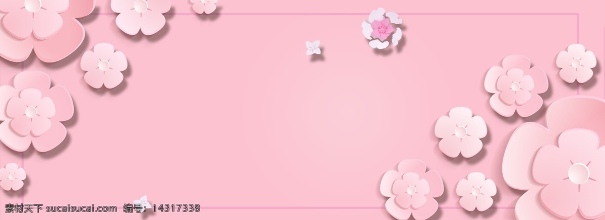 立体 剪纸 风 鲜花 背景 粉色背景 粉色鲜花 花朵 剪纸风 剪纸风花 粉色