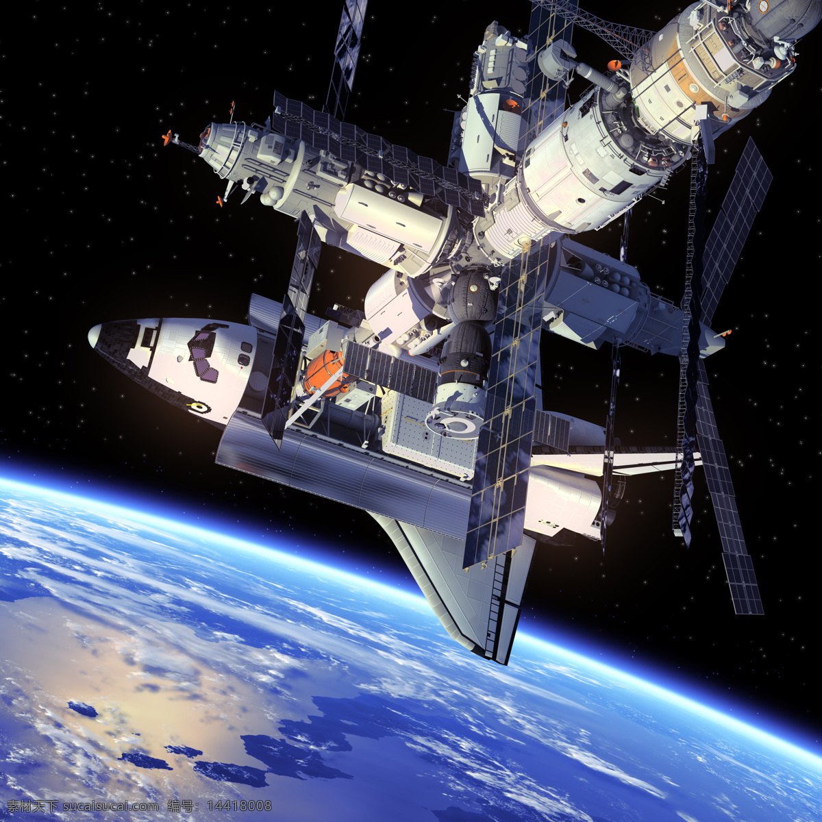 国际空间站 空间站 太空站 卫星 航天 外天空 地球 科学研究 现代科技