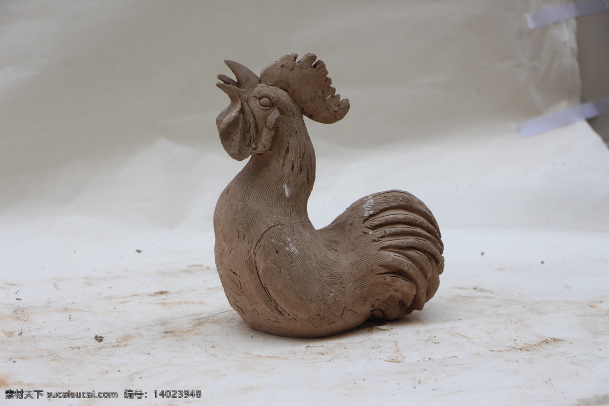 公鸡泥塑 公鸡 创意泥塑 泥塑 传统泥塑 非物质文化 文化遗产 文化艺术 传统文化