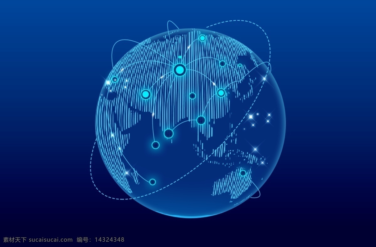 科技 感 蓝色 星球 科技感 地球 地图 元素 图案