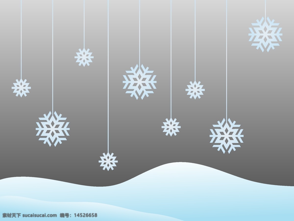 雪装饰 圣诞 雪花 季节 寒冷 天气 贺卡 字符串 背景矢量 气候 桩