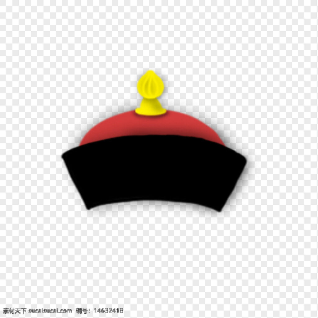古代官帽 金顶帽子 手绘头饰 官宦装饰 黑红帽子 古风设计 头饰图案 免抠素材 古代服饰 装饰元素 古代官宦 传统头饰 古风帽子 设计图案 复古风格