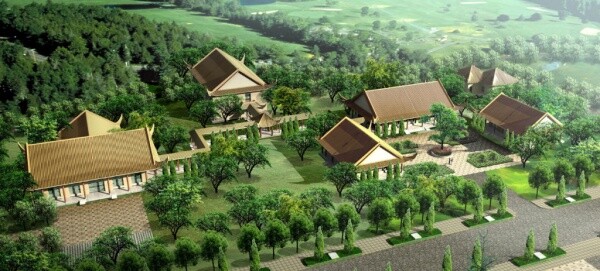 江南 水乡 建筑模型 度假村 户外建筑 环境设计 园林景观 3d模型素材