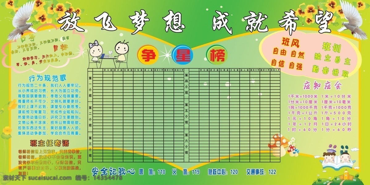 学校 学习园地 放飞梦想 成就希望 展板 学校展板设计