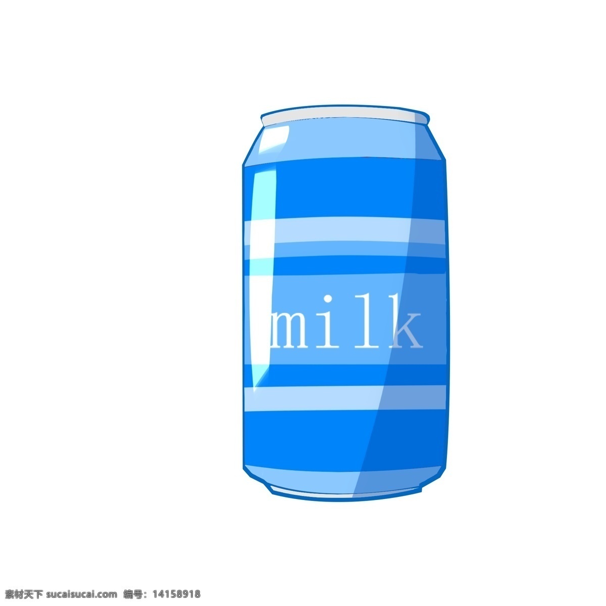 milk牛奶 milk 牛奶 蓝色 罐头 夏日 清爽 简单