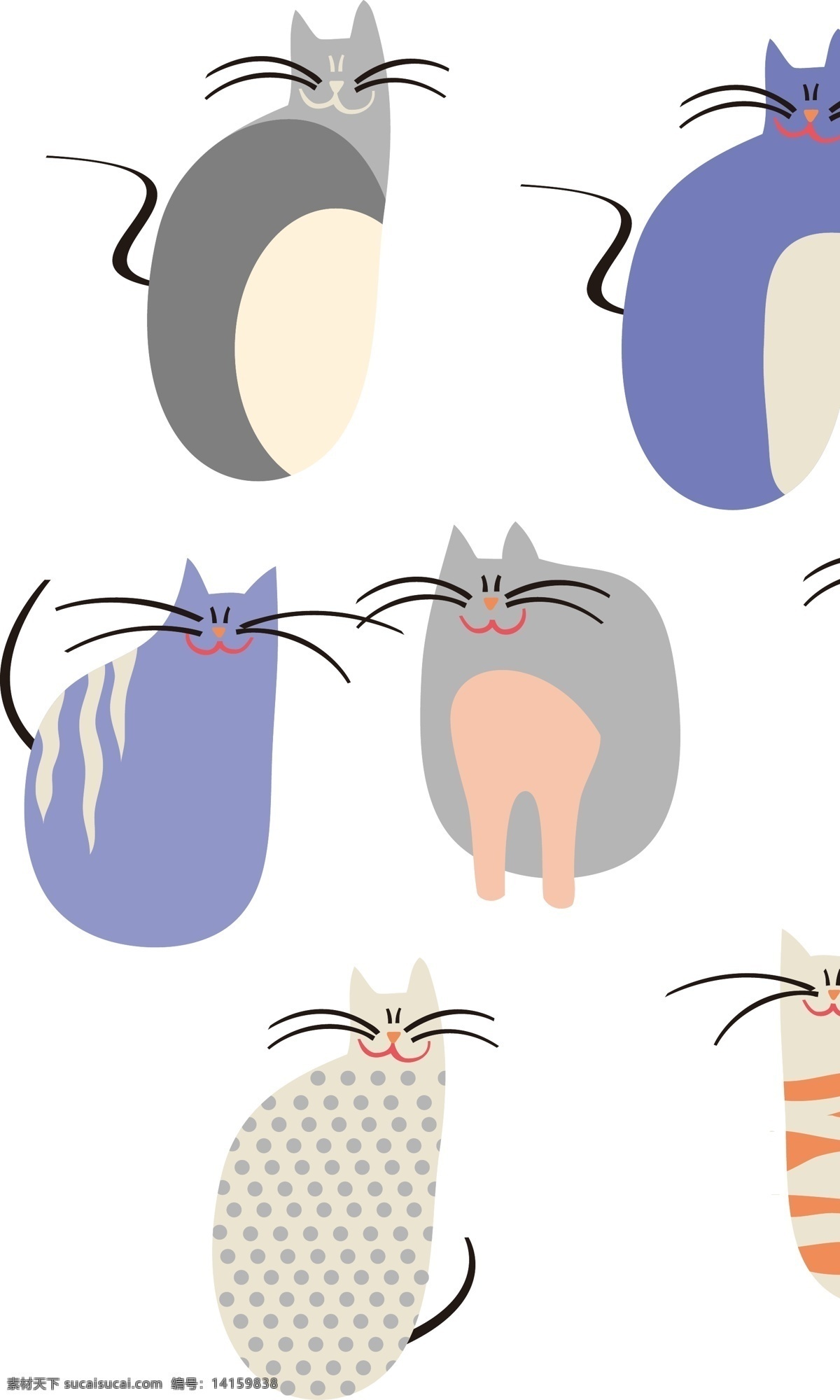 矢量素材 矢量 卡通素材 卡通 卡通猫咪 可爱 猫咪 小猫 动物 猫 宠物 矢量猫咪 卡通通过小猫 矢量小猫 手绘小猫 简笔画 线条 手绘 平面 抽象猫咪 抽象