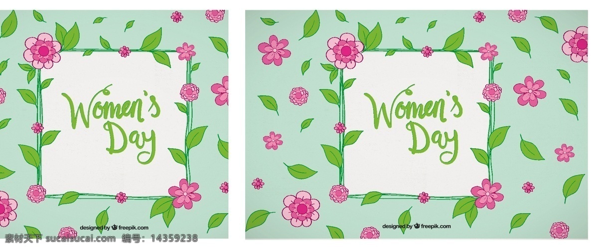 粉红 花朵 绿叶 背景 妇女节 花卉 手 绿色 自然 花卉背景 粉红色 手绘 颜色 树叶 庆祝 假期 丰富多彩 自然背景 女士 女性
