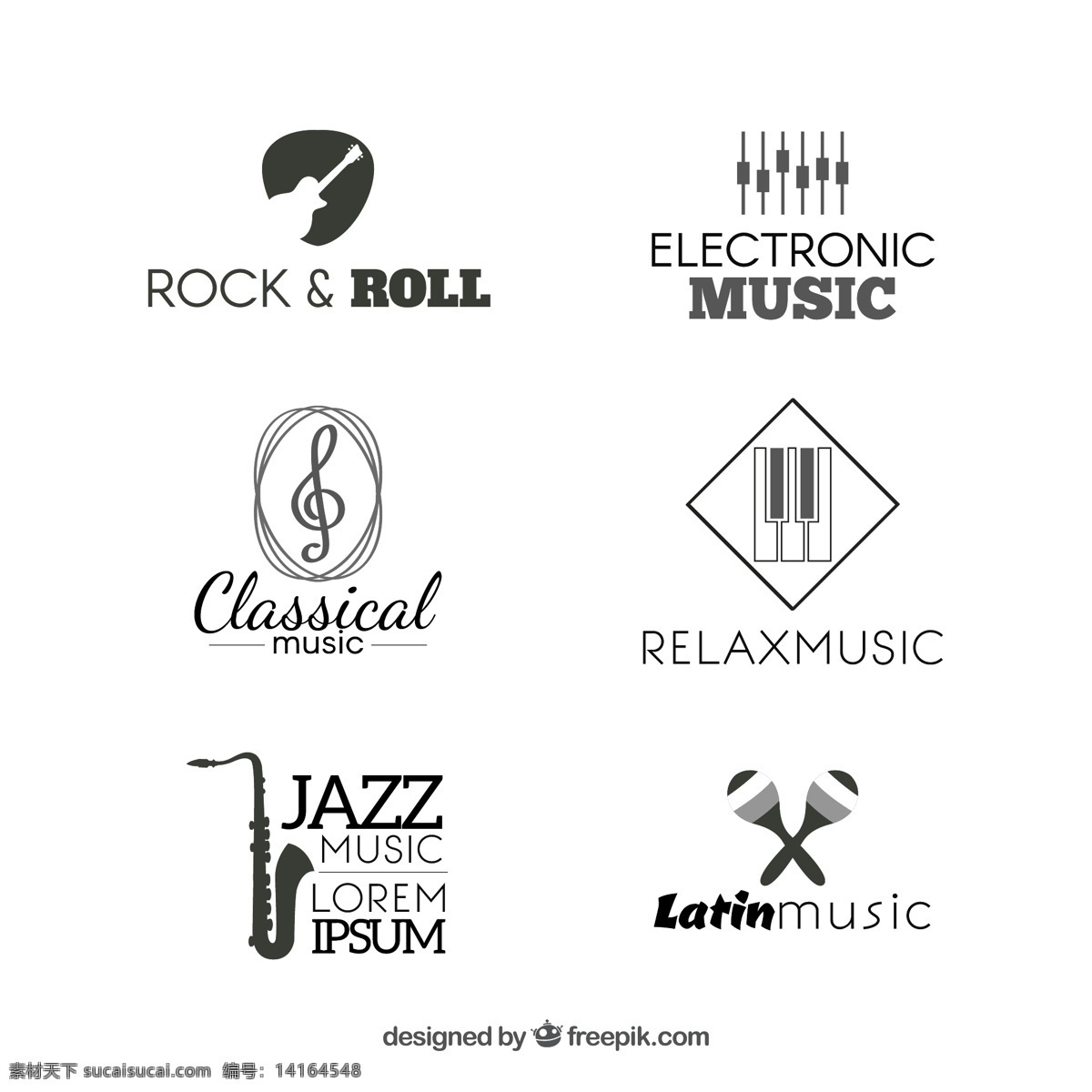音乐标识集 标识 音乐 摇滚 公司 企业身份 电子 爵士乐 身份 音乐标识 公司标志 摇滚音乐 收藏 拉丁 古典 白色