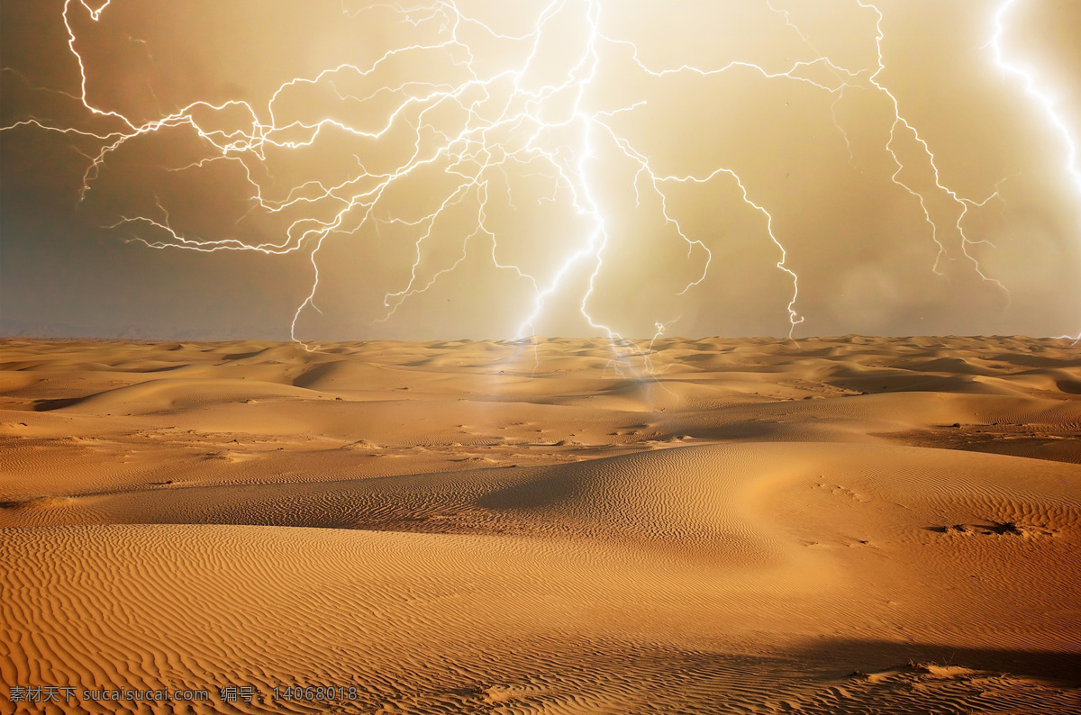 沙漠 中 闪电 风暴 土 土地 干旱 天气 干 恶劣 景观 沙子 波纹 热 自然 黄色 地平线 壮观 自然景观 自然风光