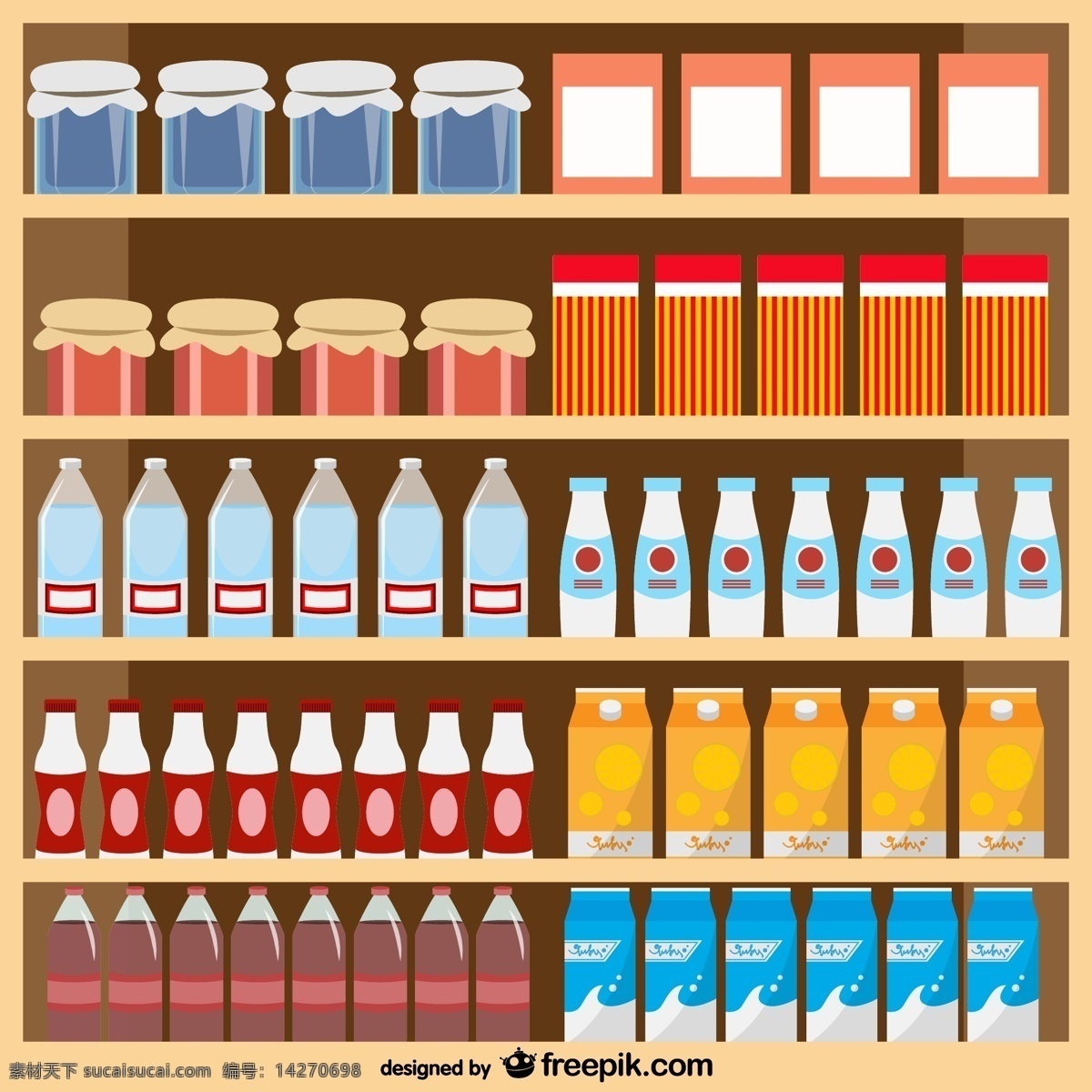 乳制品 饮品 货架 超市 卡通 牛奶 矢量图 饮料 其他矢量图