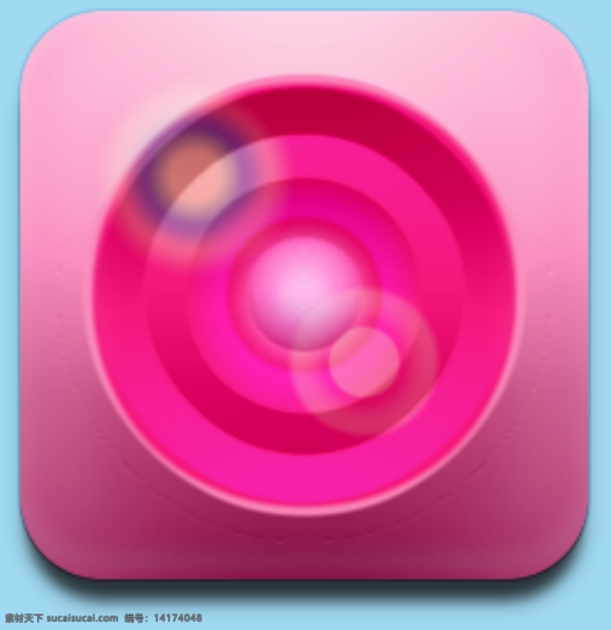 相机图标 粉色 相机 icon 图层效果