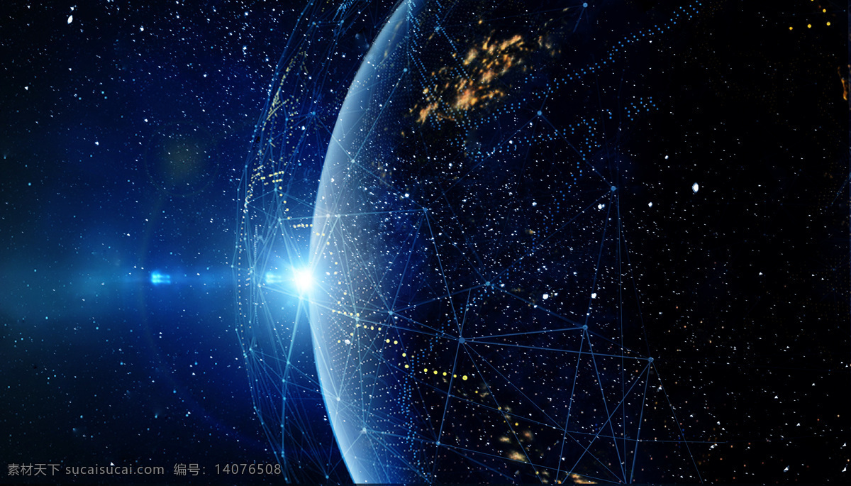 宇宙 地球 光点 未来 科技 光线 背景 背景素材