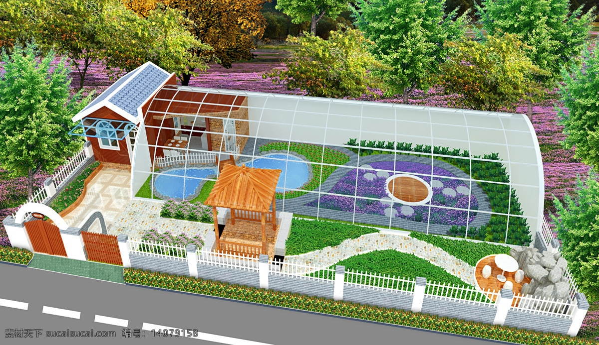 大棚 花园 生态园 小品 室外 景观设计 环境设计