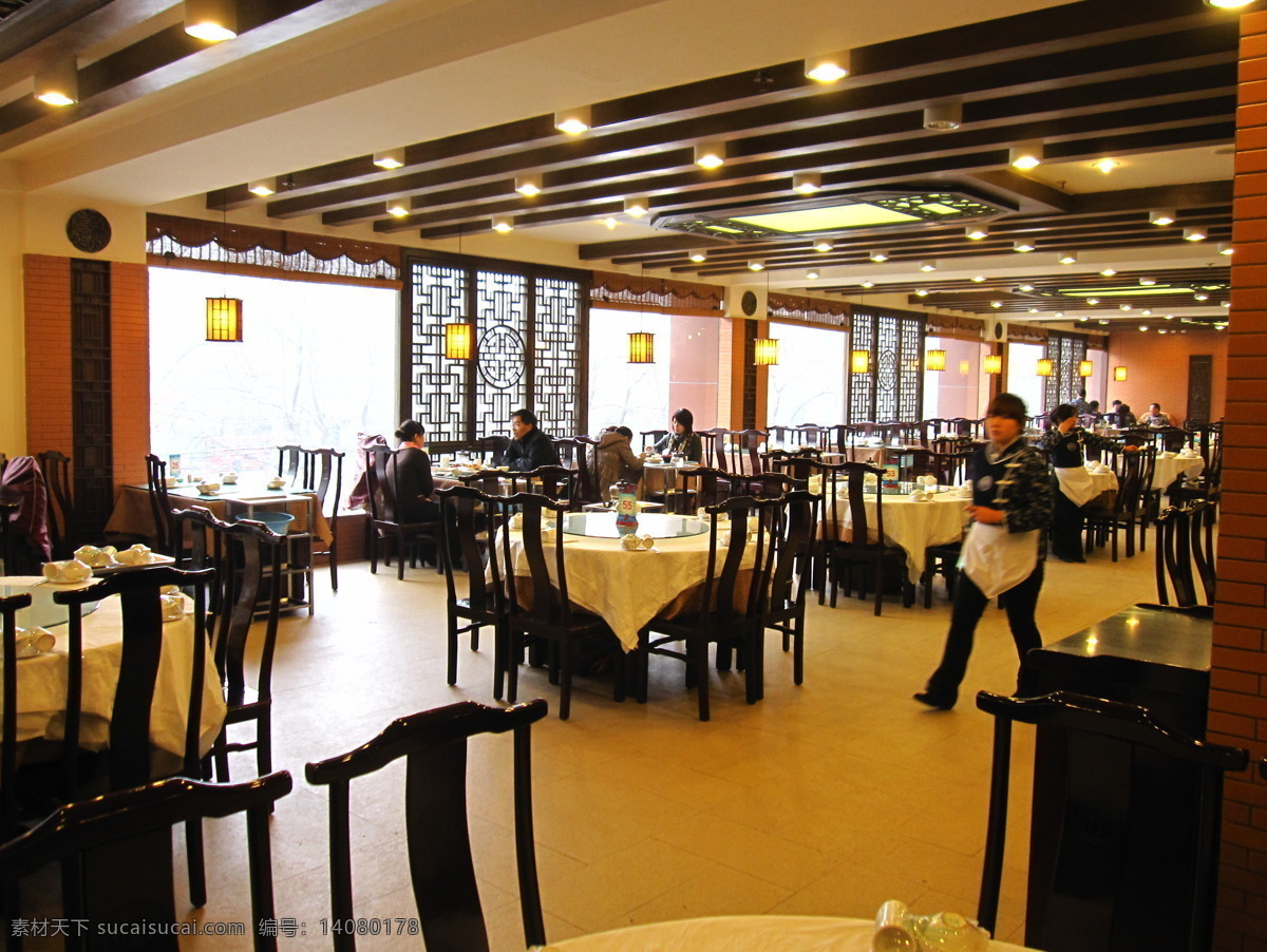 中式 餐馆 大厅 中式餐馆大厅 室内摄影 建筑园林