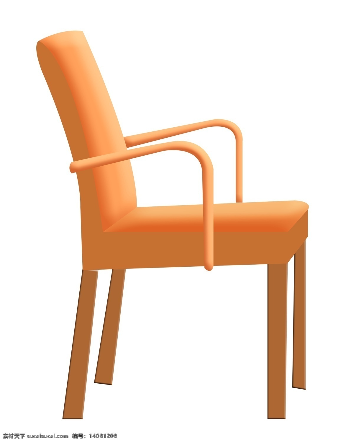 沙发椅子 家具 插画 沙发的椅子 卡通插画 家具插画 椅子插画 家具椅子 座位椅子 橘色的椅子