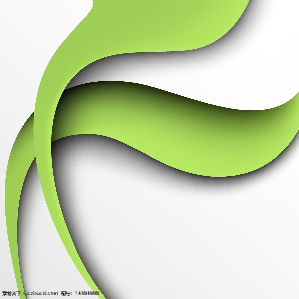 绿色 立体感 曲线 背景 绿色曲线 线条 立体感曲线 背景素材 底纹边框 矢量素材 白色