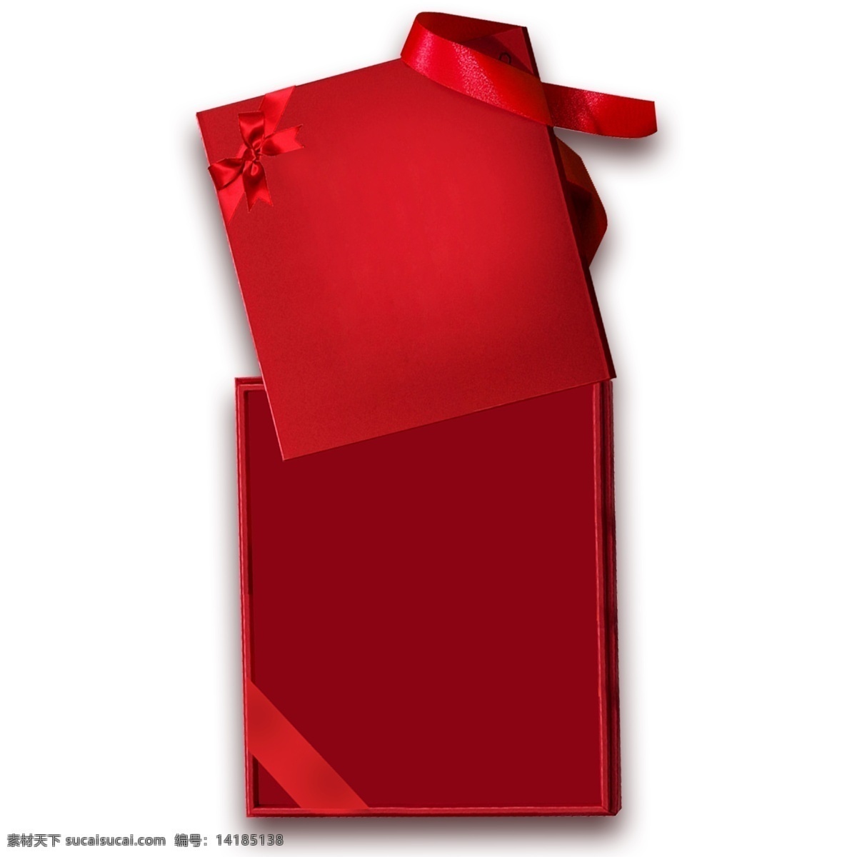 红色 礼物 盒 装饰 喜庆 礼物盒 丝带 装饰素材