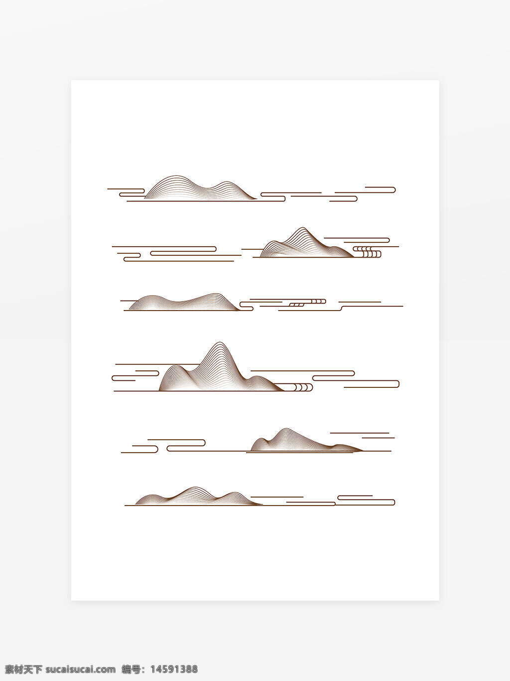 山脉 线条艺术 极简主义 抽象 风景 自然 平面设计 装饰 插画 现代 背景 山 线条 简约 波浪 纹理 山川 景观 美学