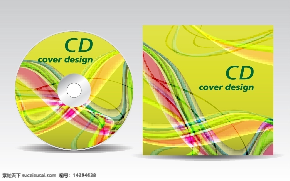 动感 纹样 cd 包装设计 矢量 包装 光碟 流线 psd源文件
