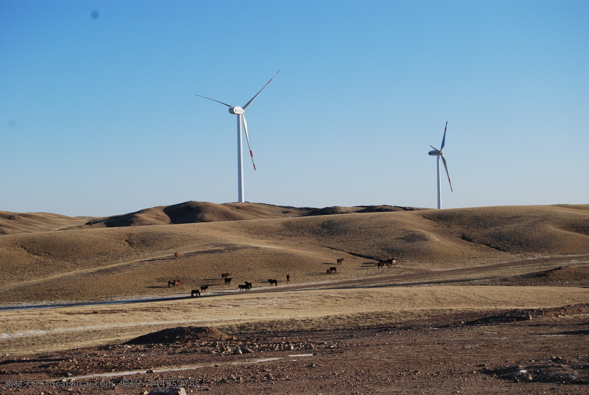 风车图片 风车 风力能源 风电 工业 清洁能源 低碳 天空 电力 风力发电 云 土地 印刷图片 重工业图片 工业生产 现代科技