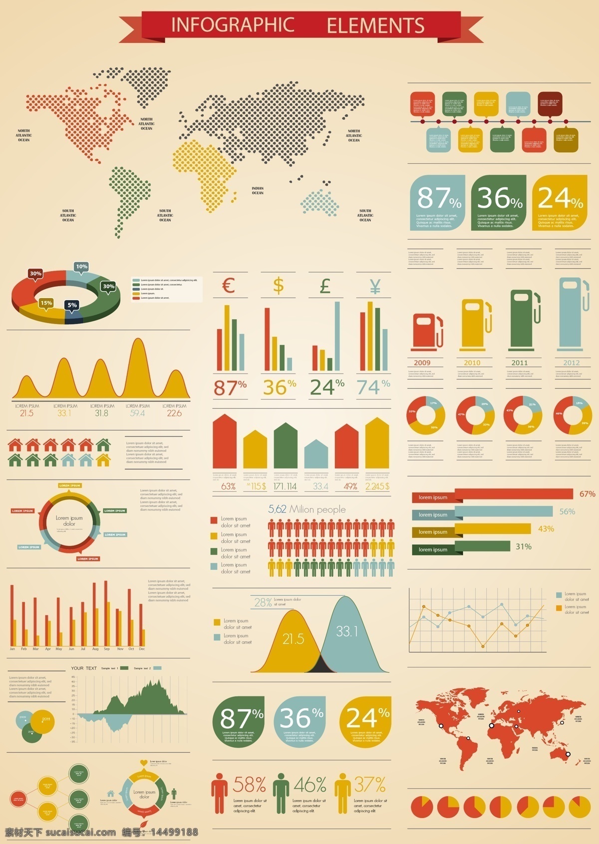 商业 数据 金融 图表 矢量图 商务金融