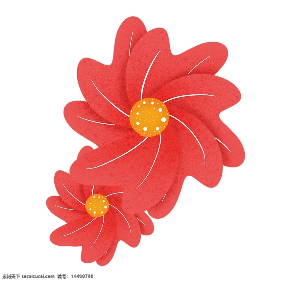 红色 花卉 手绘 透明 花朵 叶子 水彩 透明素材 免 扣